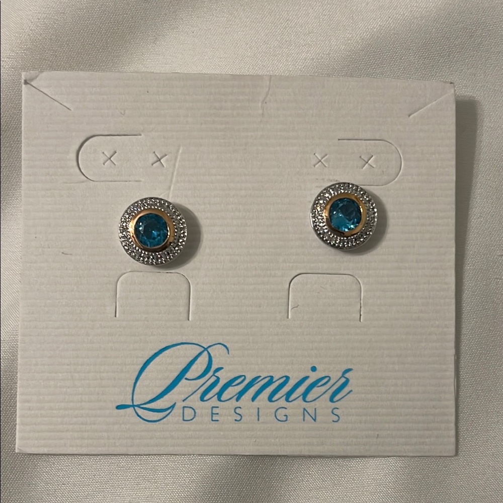 Premier Designs Blue Gemstone Earrings